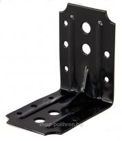 Black metal plate corner VD-KP09 90/90/65 / 2mm