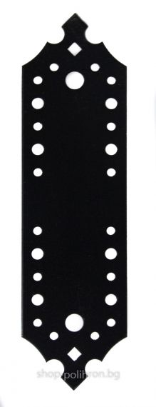Черна  матирана метална планка права SDLP6 230/65/2.5мм