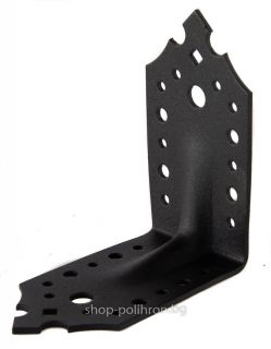 Black mat metal plate corner SDKP1 115/115/65/2.5мм