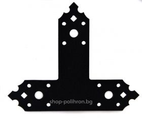 Black matt metal plate T-shaped SDKT 170/140/40 / 2.5mm